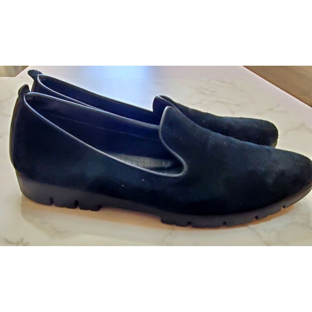 The Flexx Smokin' Hot Loafers Black Suede Shoes Women's 9 Flats Leather Comfort